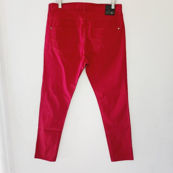 ZARA burgundy skinny fit pants - Picture 5 of 7